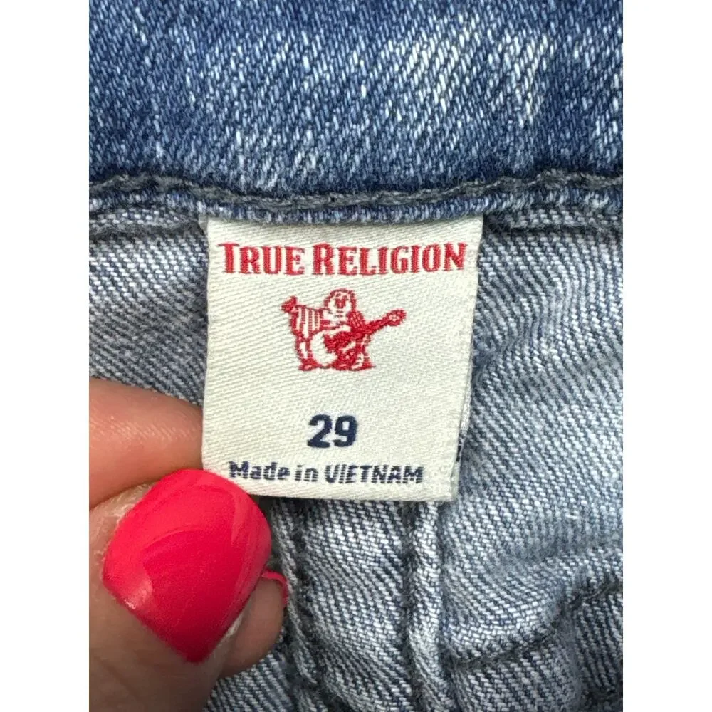 True Religion Men's Ricky Relaxed Straight‎ Leg Blue Denim Jeans - 29 (29x28.5)
